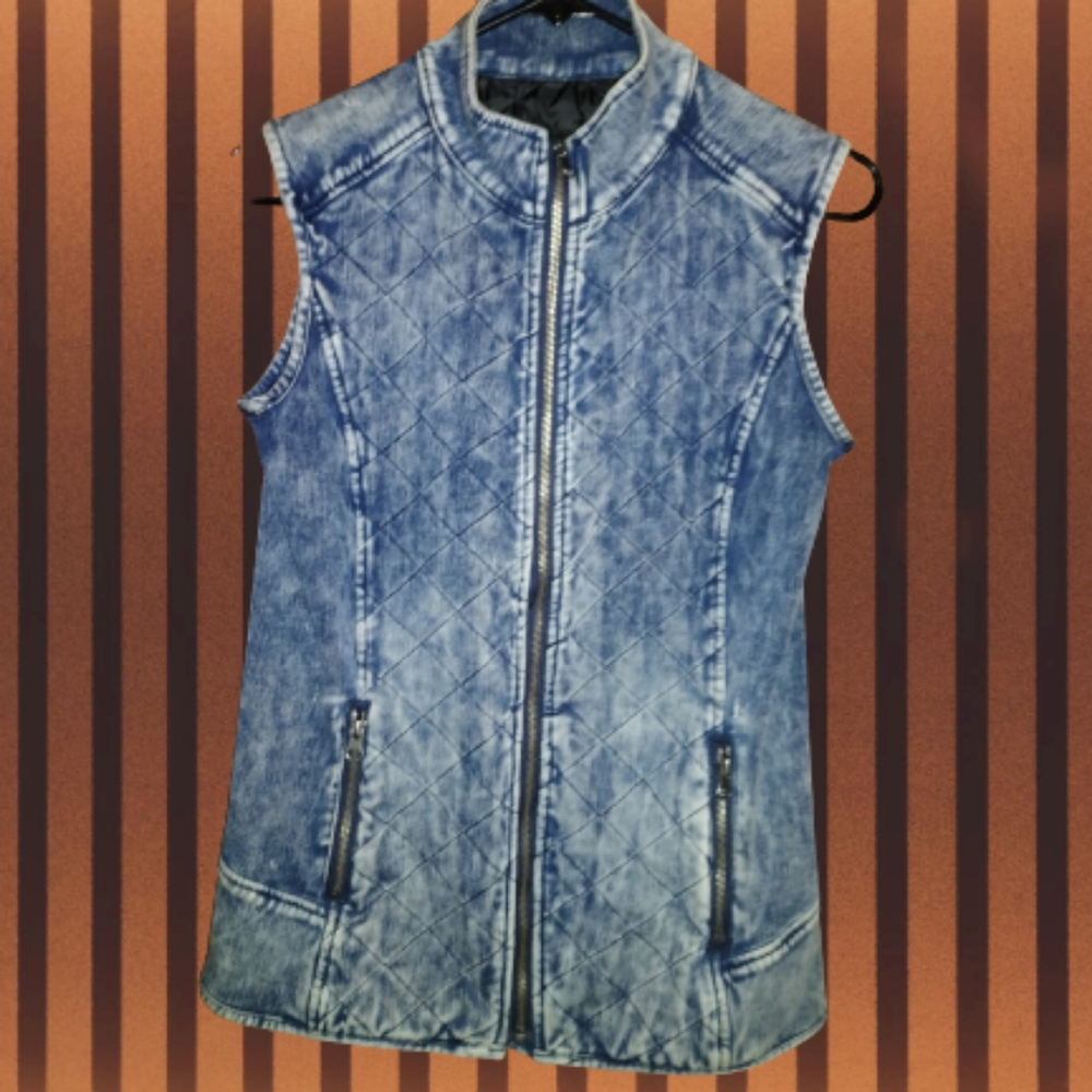 Women's jean vest